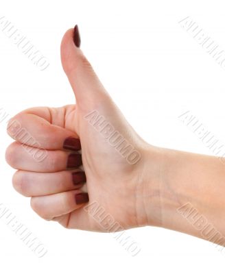 female showing ok sign female showing ok sign