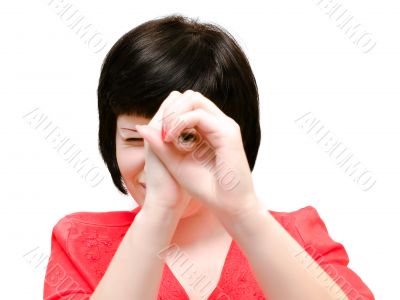 looking through hand looking through hand