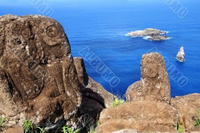 Petroglyphs on Easter Island