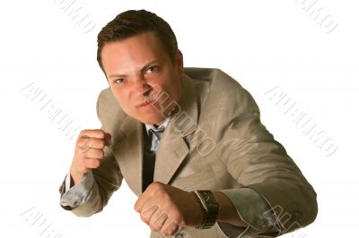 Angry businessman isolated on white Angry businessman isolated on white