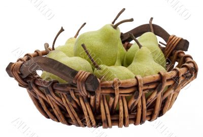 Basket with pears