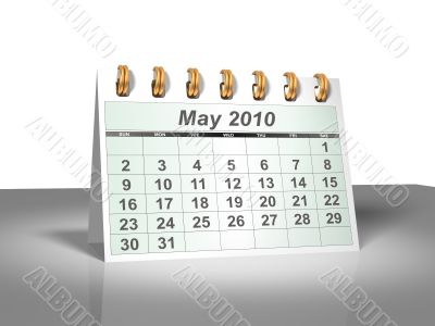 May 2010 Desktop Calendar.