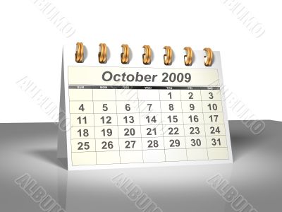October 2009 Desktop Calendar. October 2009 Desktop Calendar.