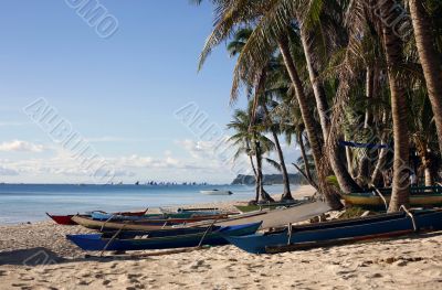 Boats at beach