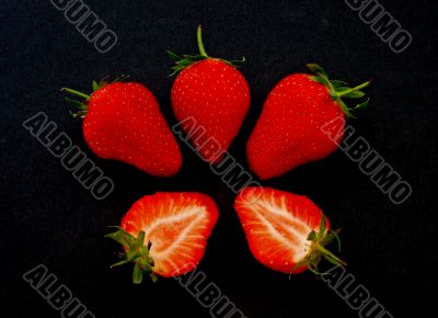 Fresh organic strawberries.