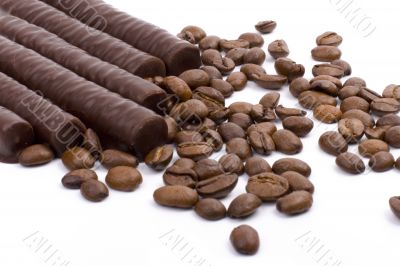 chocolate bars and coffee