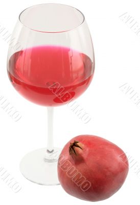Still-life with a glass of wine and pomegranate Still-life with a glass of wine and pomegranate