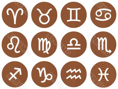 Wooden Framed Zodiac Signs