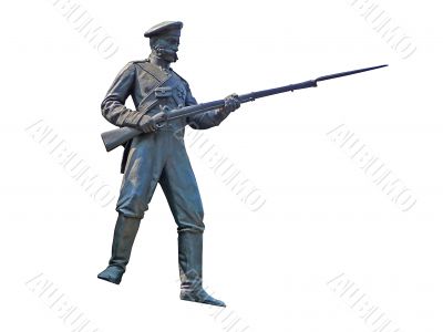 Bronze figure the soldier
