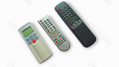 Three remote control units