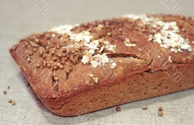 Rye bread close up