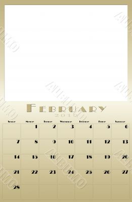 Monthly 2010 calendar