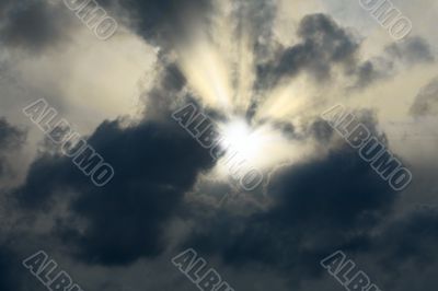 Sunshine making the way through clouds