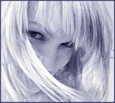 coquettish blond woman coquettish blond woman