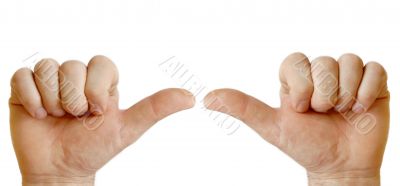 Two hands showing each other Two hands showing each other