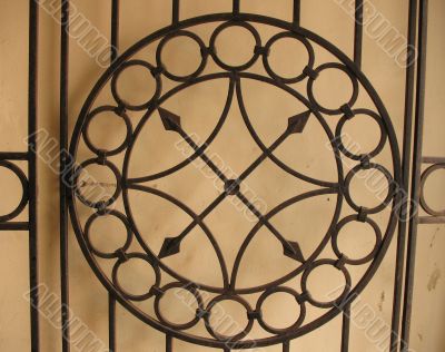 Iron fence with pattern