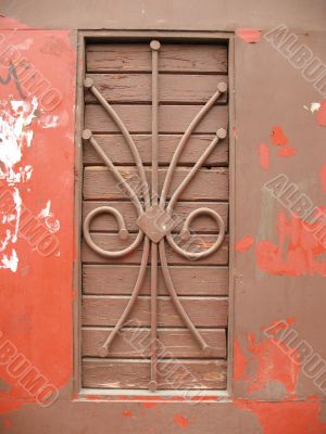 Iron fence with pattern