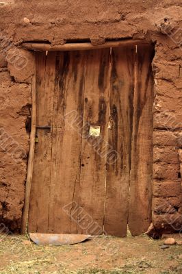 old damaged door