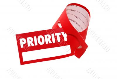 Priority label luggage - business class flight