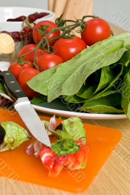 Tomatoes and lettuce Tomatoes and lettuce