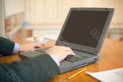 Business people planning on the laptop