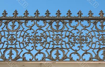 Decorative cast-iron fence