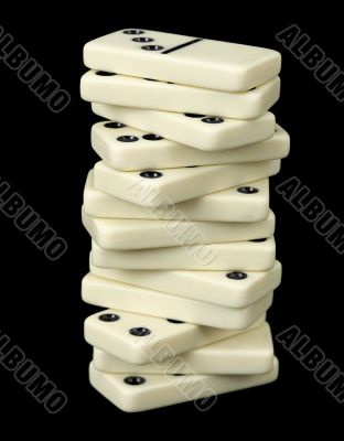 Pile of bones of dominoes Pile of bones of dominoes