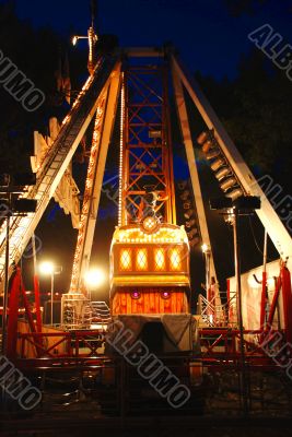 carousel in evening park