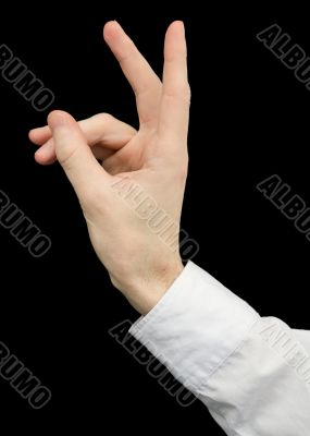 Hand emitting a rabbit Hand emitting a rabbit