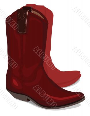 Vector illustration of cowboy boots