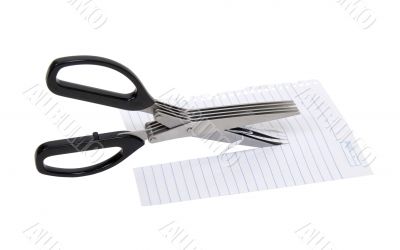 Security scissors cutting