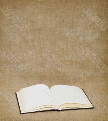 Book on the fabric background