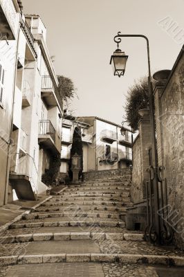 Street with walkway in Cannes