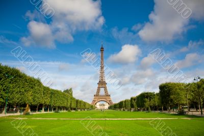 The Eiffel Tower. Summer