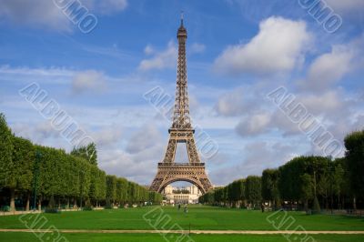 The Eiffel Tower. Summer