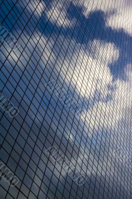Clouds on the office building