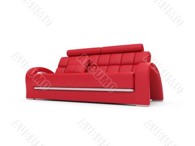 Sofa over white