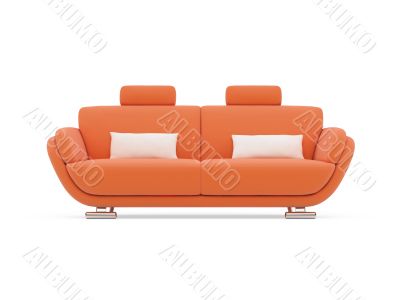 Sofa over white