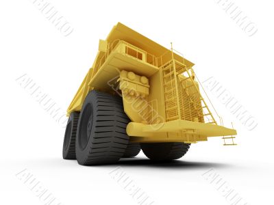 Isolated big dump truck