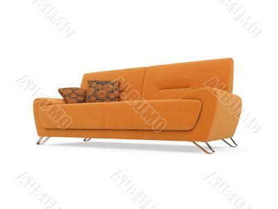 Sofa over white