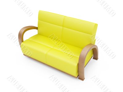 Sofa over white