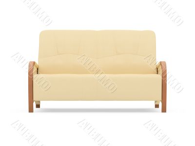 Sofa over white