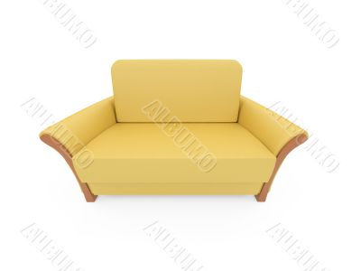 Sofa over white