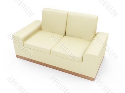 Couch over white