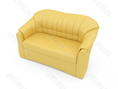 Sofa over white