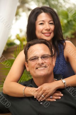 Attractive Hispanic and Caucasian Couple