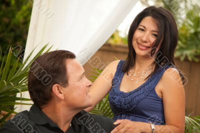 Attractive Hispanic and Caucasian Couple