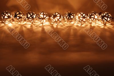 Ball lanterns in a row