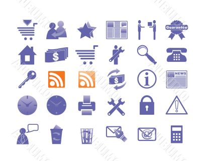 Icons for Internet and Website.