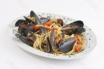 Pasta with mussels